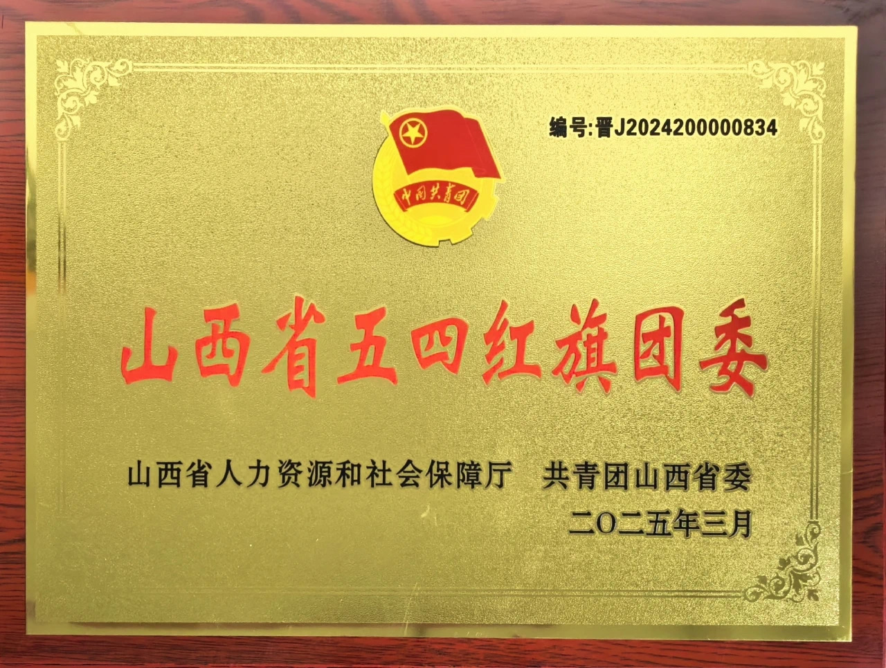 喜报｜我校团委荣获“山西省五四红旗团委”荣誉称号